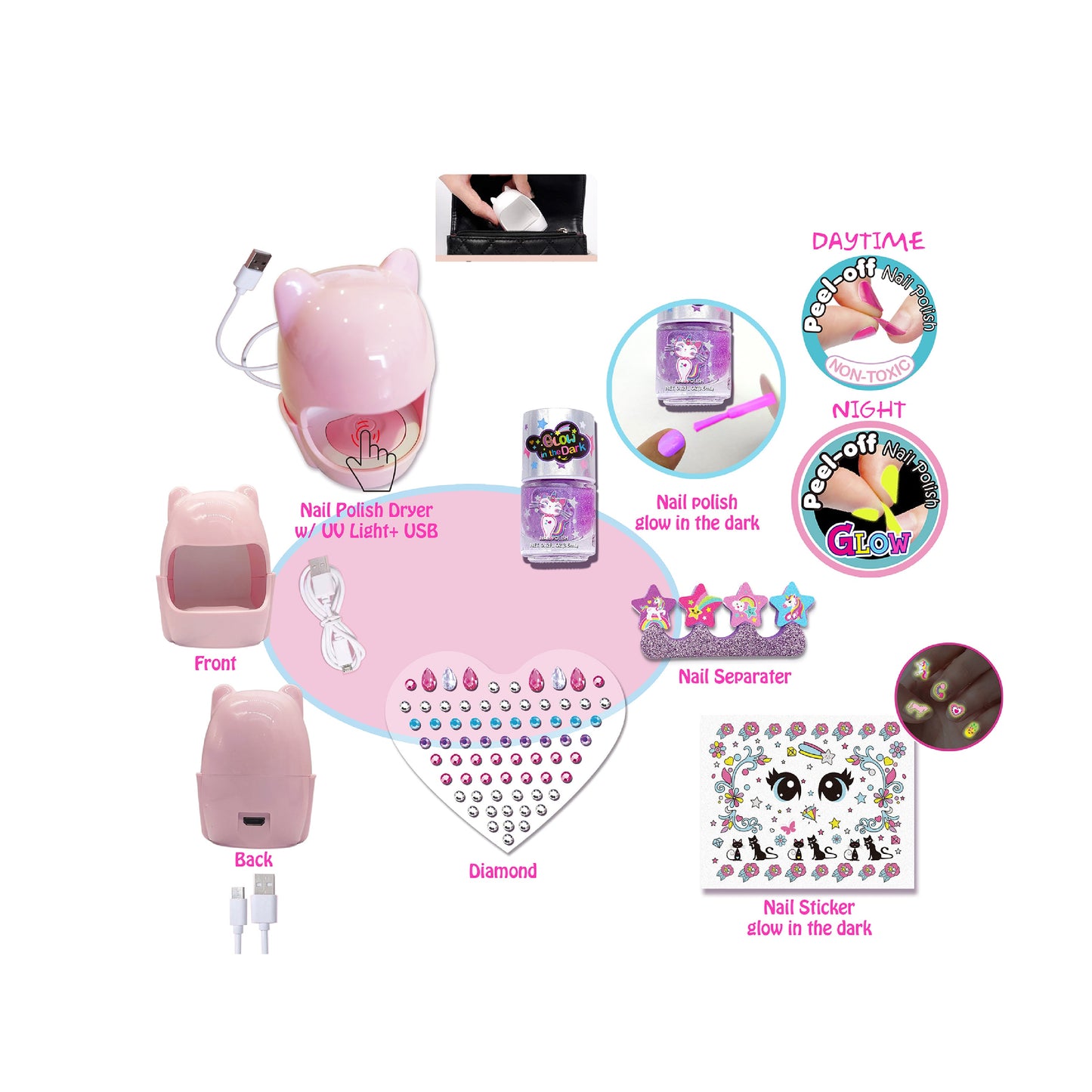 Fabulous Nail Manicure- Glow in the Dark - #toys for girls Kuwait# - #toys for girls 5 years old Kuwait# - #toys for girls 6 years old Kuwait# - #toys for girls 7 years old Kuwait#