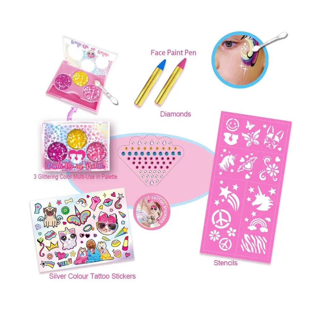 Sparkling Tattoo Art & Face Paint product details for kids in Kuwait