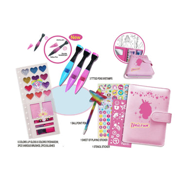 Multi function Journal with DIY Makeup & Tatoo Art Suite product details for kids in Kuwait