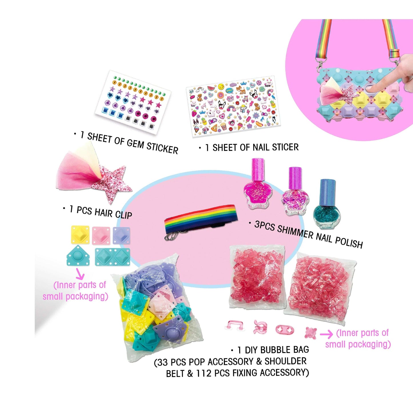 Tokidas D.I.Y Bubble Bag & Manicure Set product details for kids in Kuwait