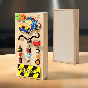 Montessori Wooden Control Board with Electronic Switch product details for kids in Kuwait