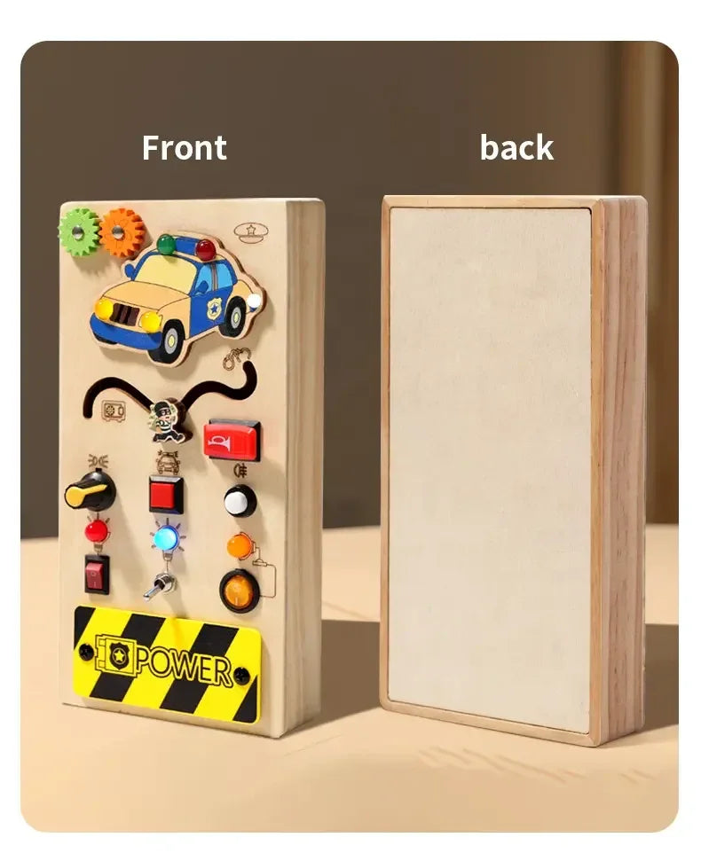 - Montessori Wooden Control Board with Electronic Switch