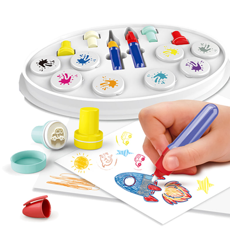 Close-up of Color Wonder markers and stamps - educational toys for kids in Kuwait