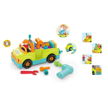 Hola Little Mechanic Tool Truck take-apart toy with drill and tools for toddlers in Kuwait
