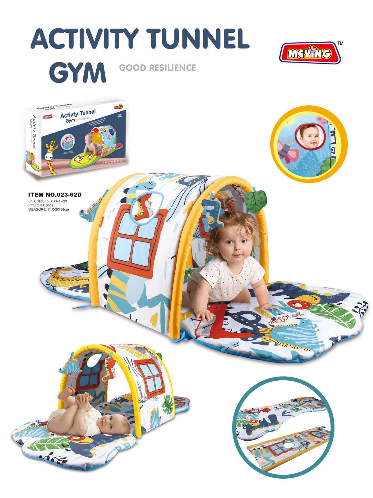 Meying Activity Tunnel Playmat