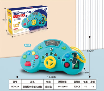 Montess Ori Handle Baby Game With Sounds And Lights - Green