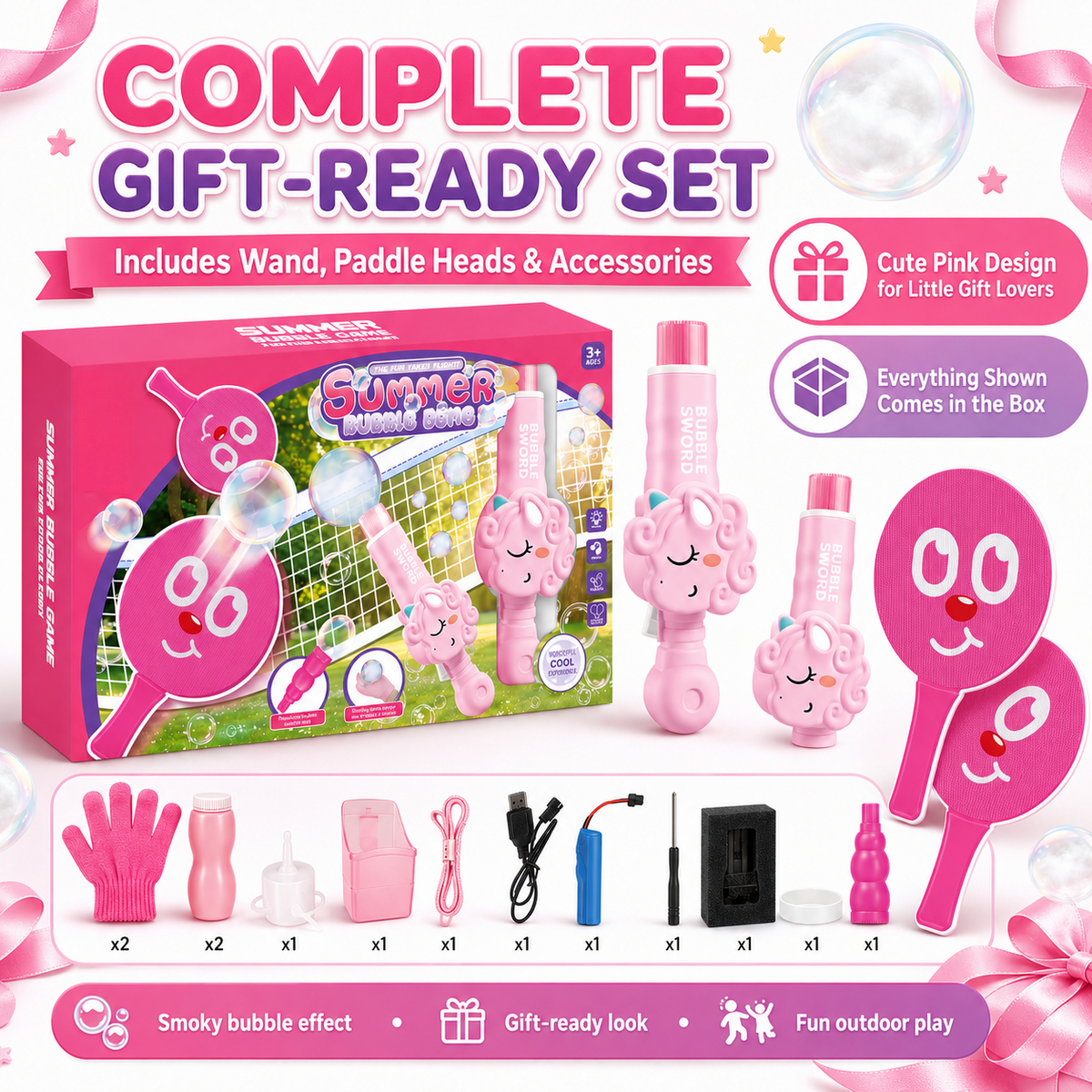 Unicorn Smoke Bubble Machine with Lights & Sound – Bubble Toy for Kids
