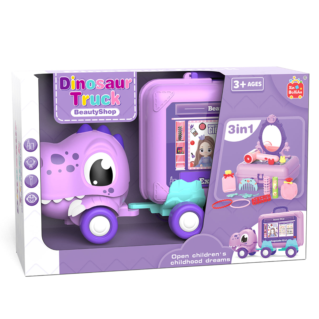 Dinosaur Truck Beauty Playset