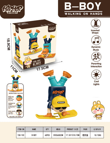 Hib Hob Boy Walking on Hand Toy - Multicolor