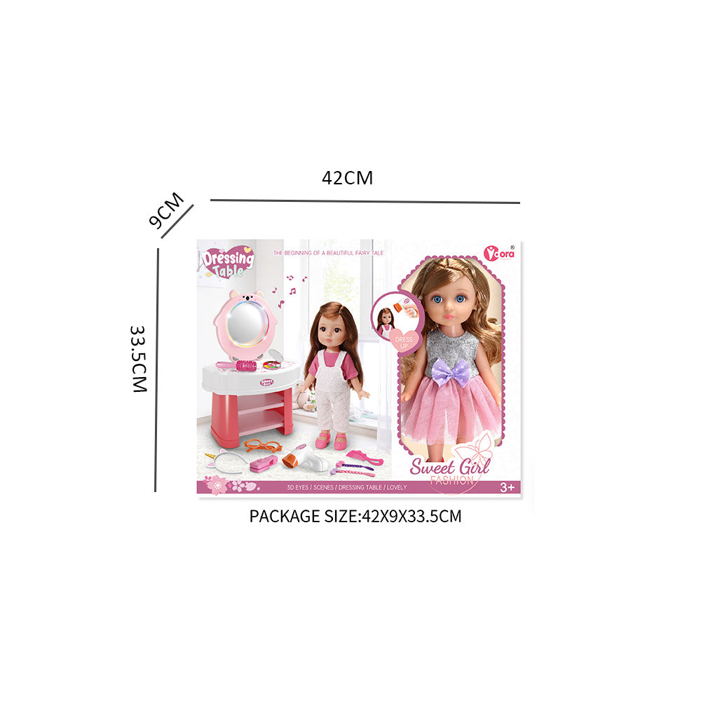 Vdora Sweet Girl Fashion Doll with Dressing Table
