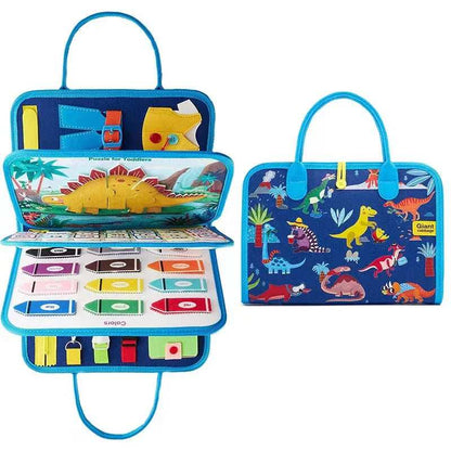 Busy Board Educational Kit Bag Blue for kids in Kuwait