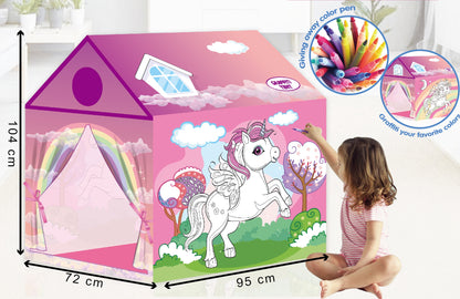 Children Unicorn Doodle Play Tent