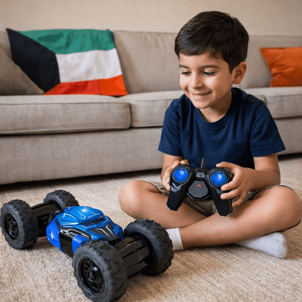 2.4G 4-Axis Remote Control Drifting Car for Kids – Blue in Kuwait
