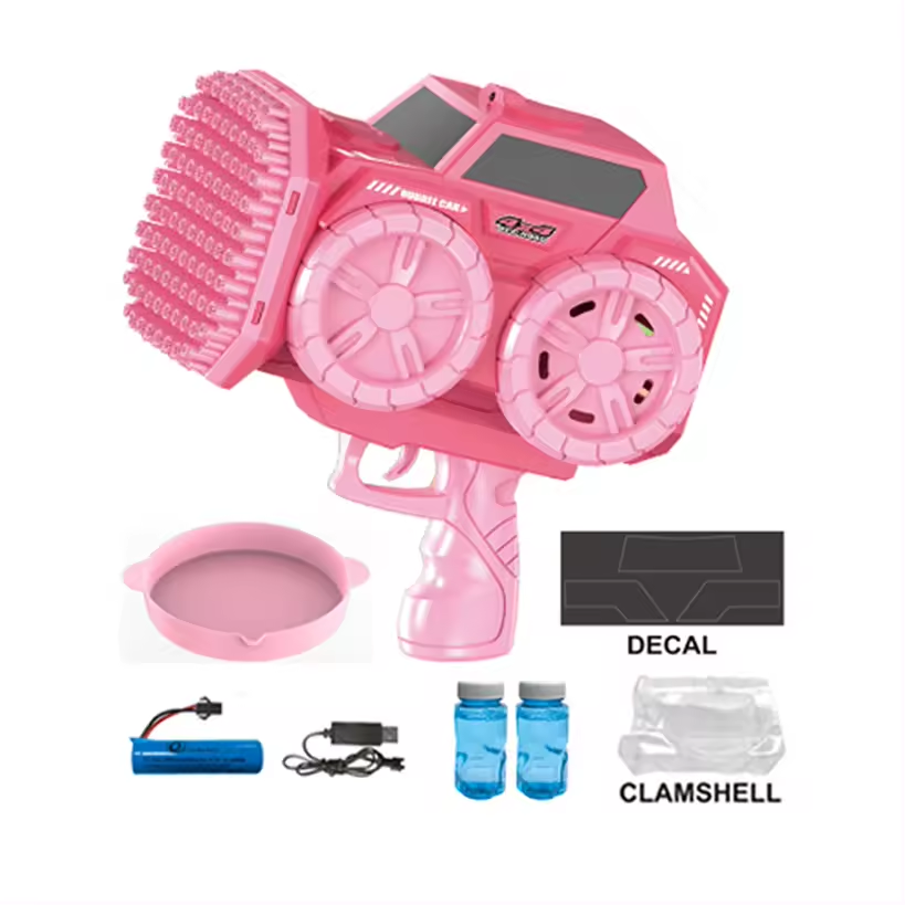 Kids Bubble Machine Gun 139 Holes- Pink