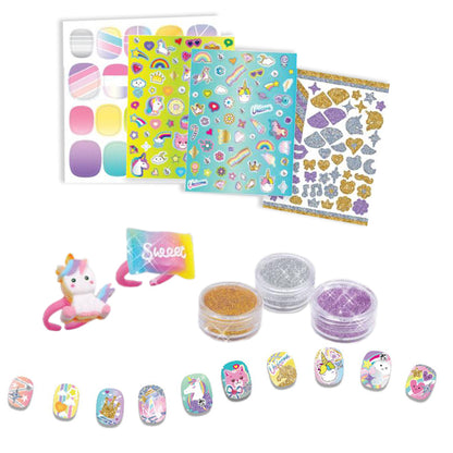 Kids Unicorn Nail Polish Set With Ring For Girls