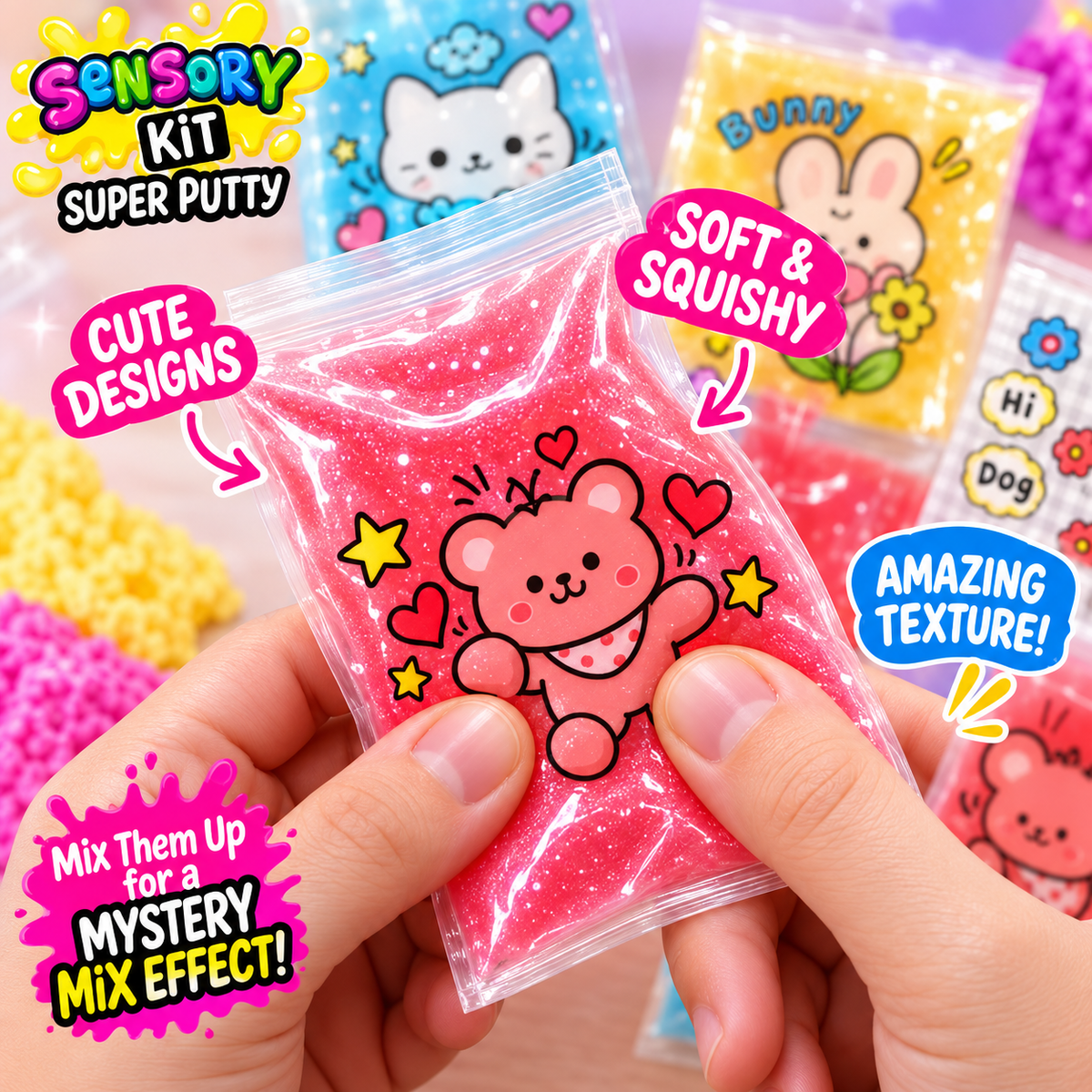 "Paulinda Make Your Own Squish 4-in-1 Super Putty Set "