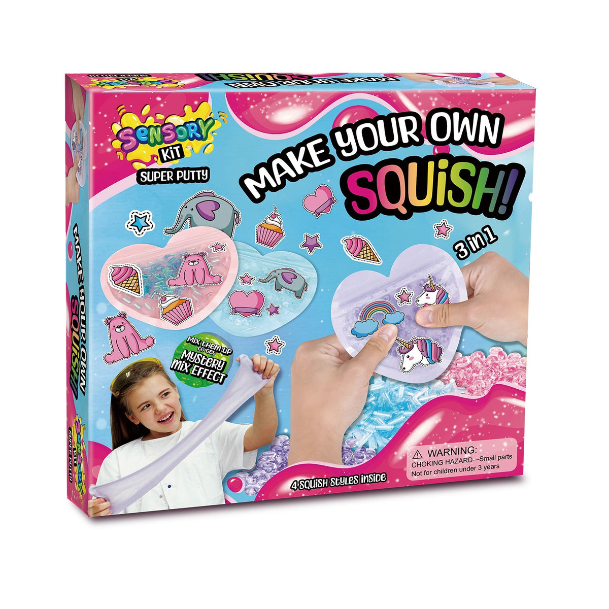 Gift-ready Paulinda 4-in-1 squish making kit