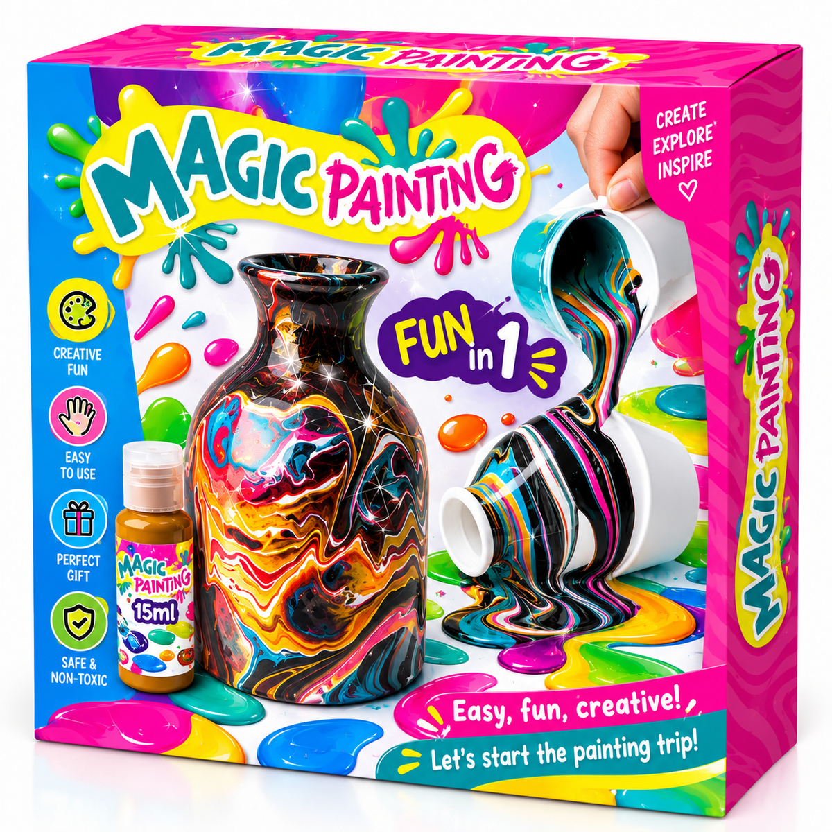 Paulinda Magic Painting - Ceramic vase