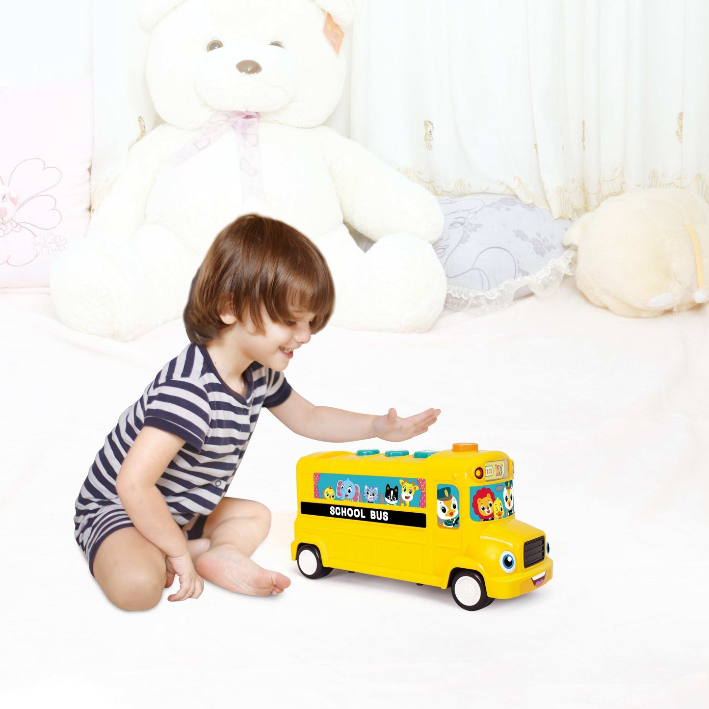 School Bus with Music & Light Musical Toy with Lights for Toddlers product details in Kuwait