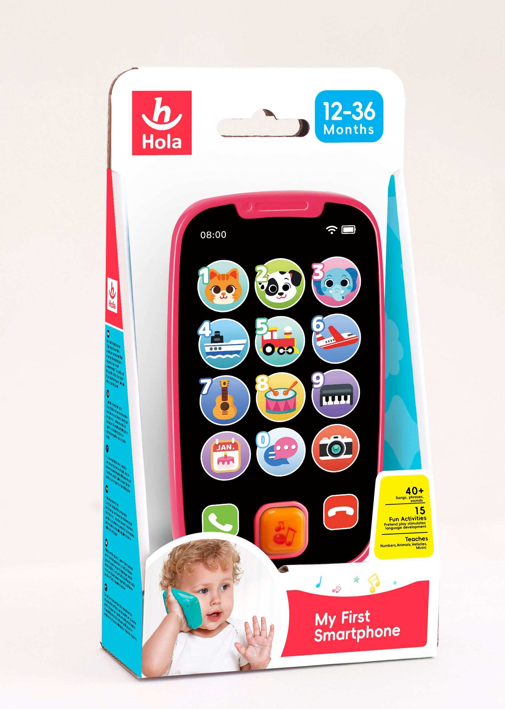 Hola My First Smartphone with Light/Music (2 colors assorted) product details for kids in Kuwait