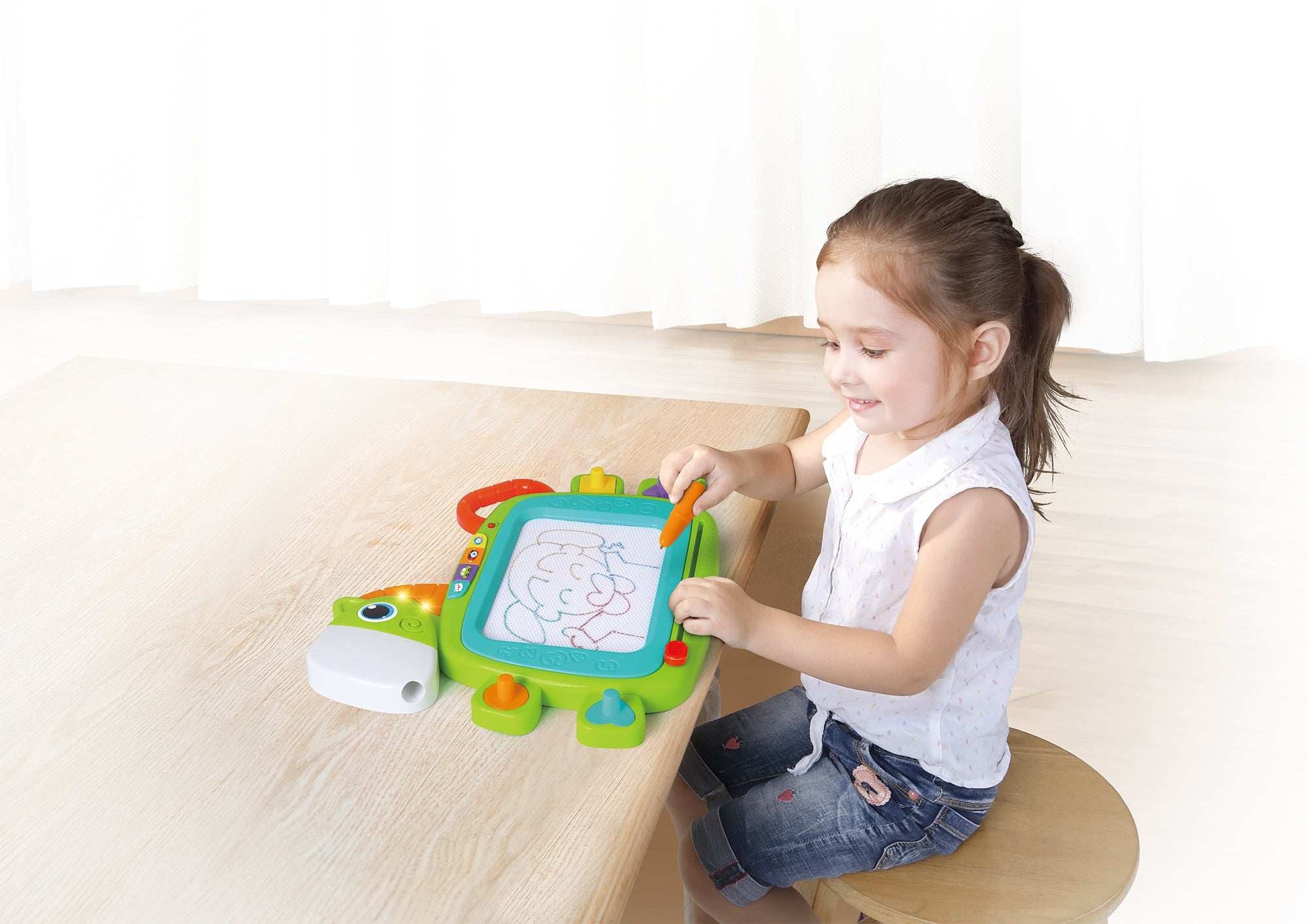 Hola Magnetic Scribbler with Music/Light playtime toy for children in Kuwait