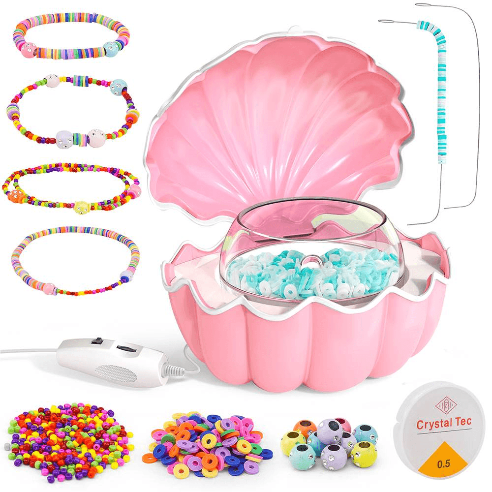 Shell Electric Bead Spinner Tools, 3 in 1 Pink playtime toy for children in Kuwait
