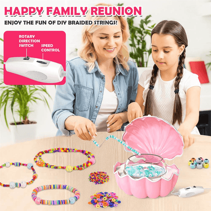 Shell Electric Bead Spinner Tools, 3 in 1 Pink gift toy for kids in Kuwait