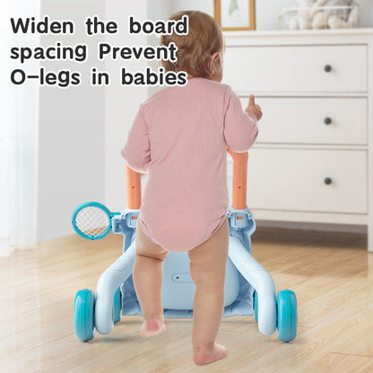 Lion Trolley Baby Walker with Music - Blue