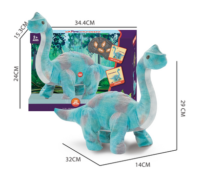 Fur Star Roaring or Singing Adorable Plush Animal RC Dinosaur