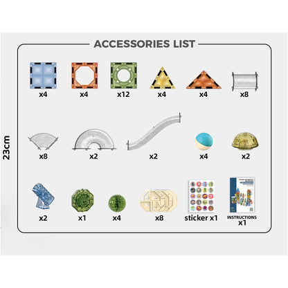Fun Magnetic Blocks Set - 69 Pieces