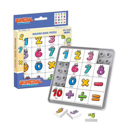 2-in-1 Animal Puzzle Drawing & Building Block Set playtime toy for children in Kuwait