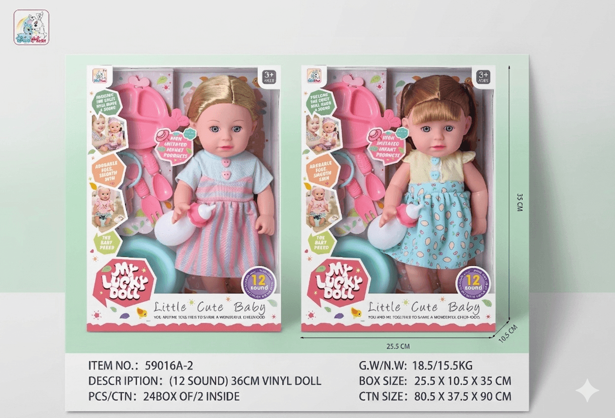 Baby Doll with Sound – 36cm Interactive Little Cute Baby Doll for Kids product details in Kuwait