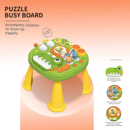 Dinosaur Piano Game Table Musical Toy with Lights for Toddlers with delivery in Kuwait