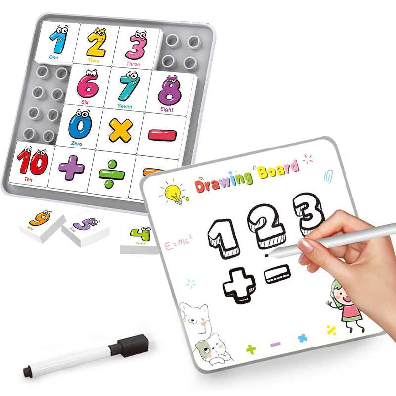 2-in-1 Animal Puzzle Drawing & Building Block Set product details for kids in Kuwait