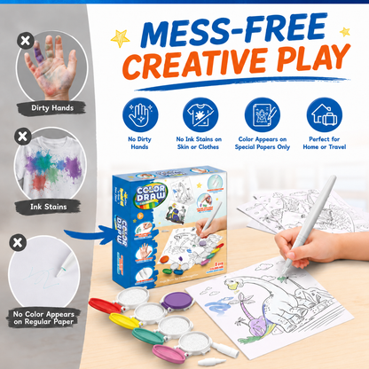 Non-Toxic Mess-Free Magic Painting Kit (8 Colors) – Coloring Toy for Kids