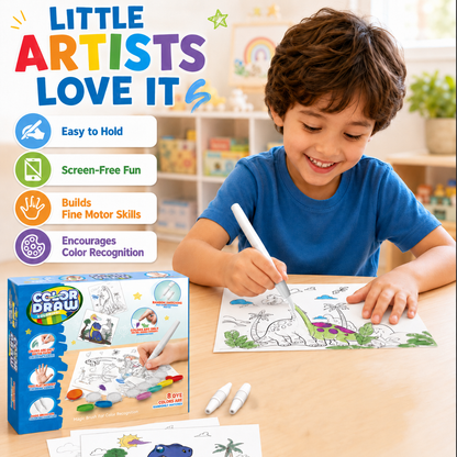 Non-Toxic Mess-Free Magic Painting Kit (8 Colors) – Coloring Toy for Kids