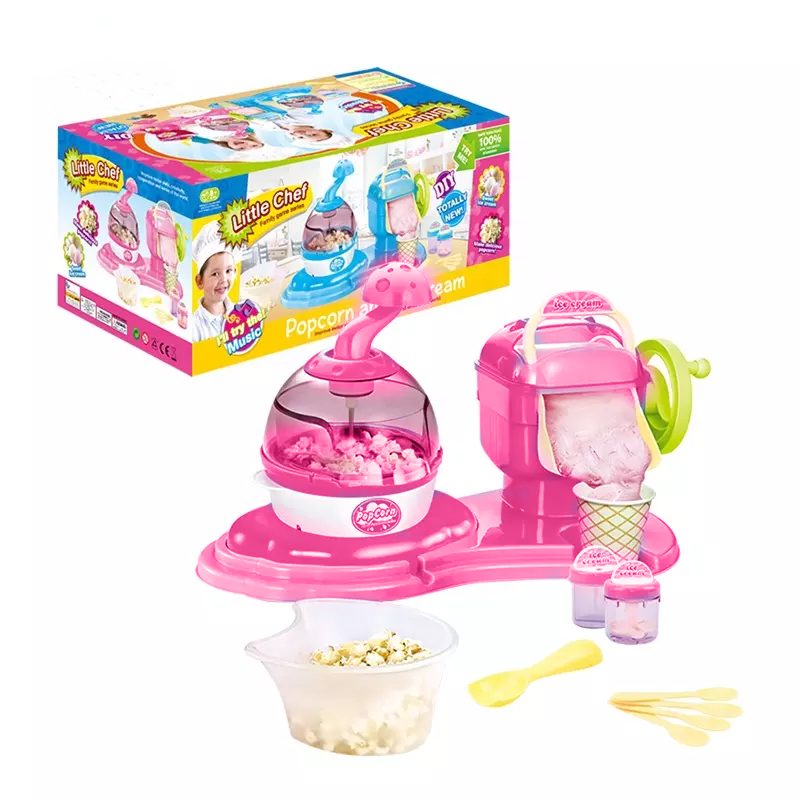 Diy 2 In 1 Popcorn And Ice Cream Machine Pink