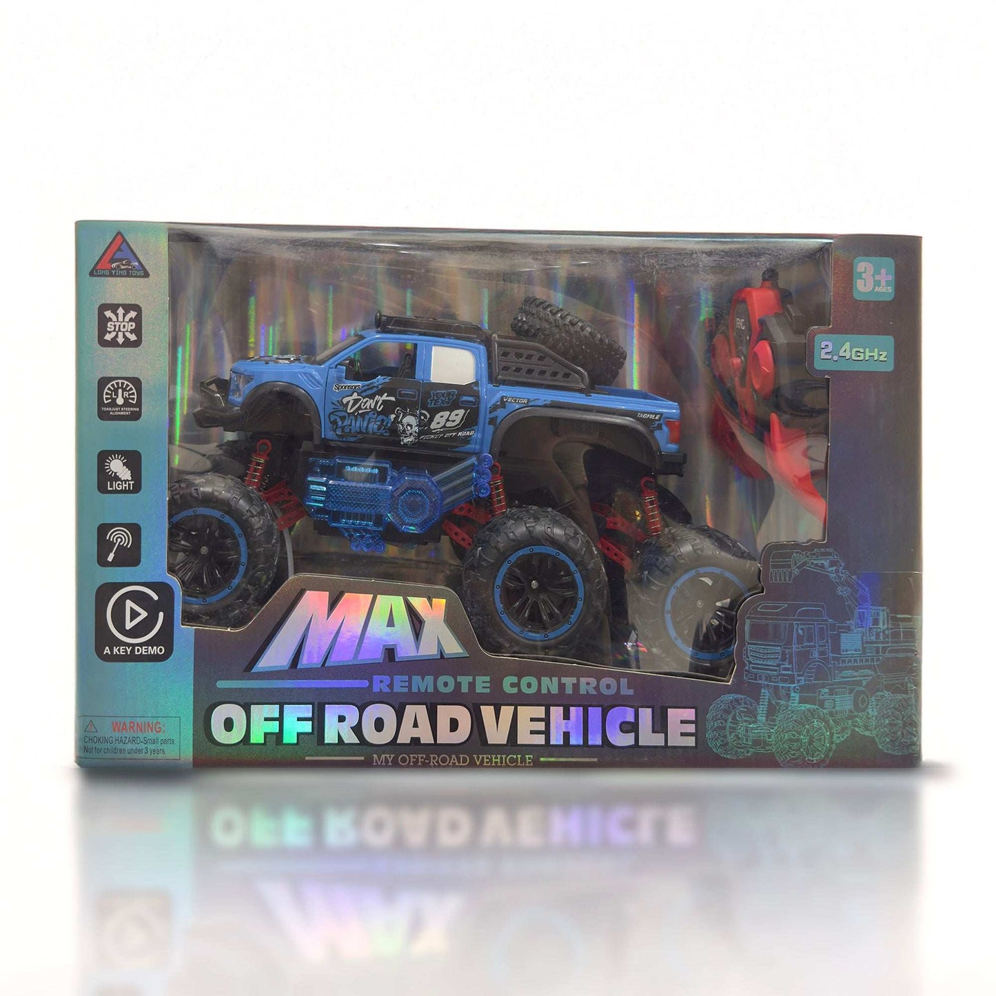 2.4G R/C Stunt Max Off-Road Car – Blue for kids in Kuwait