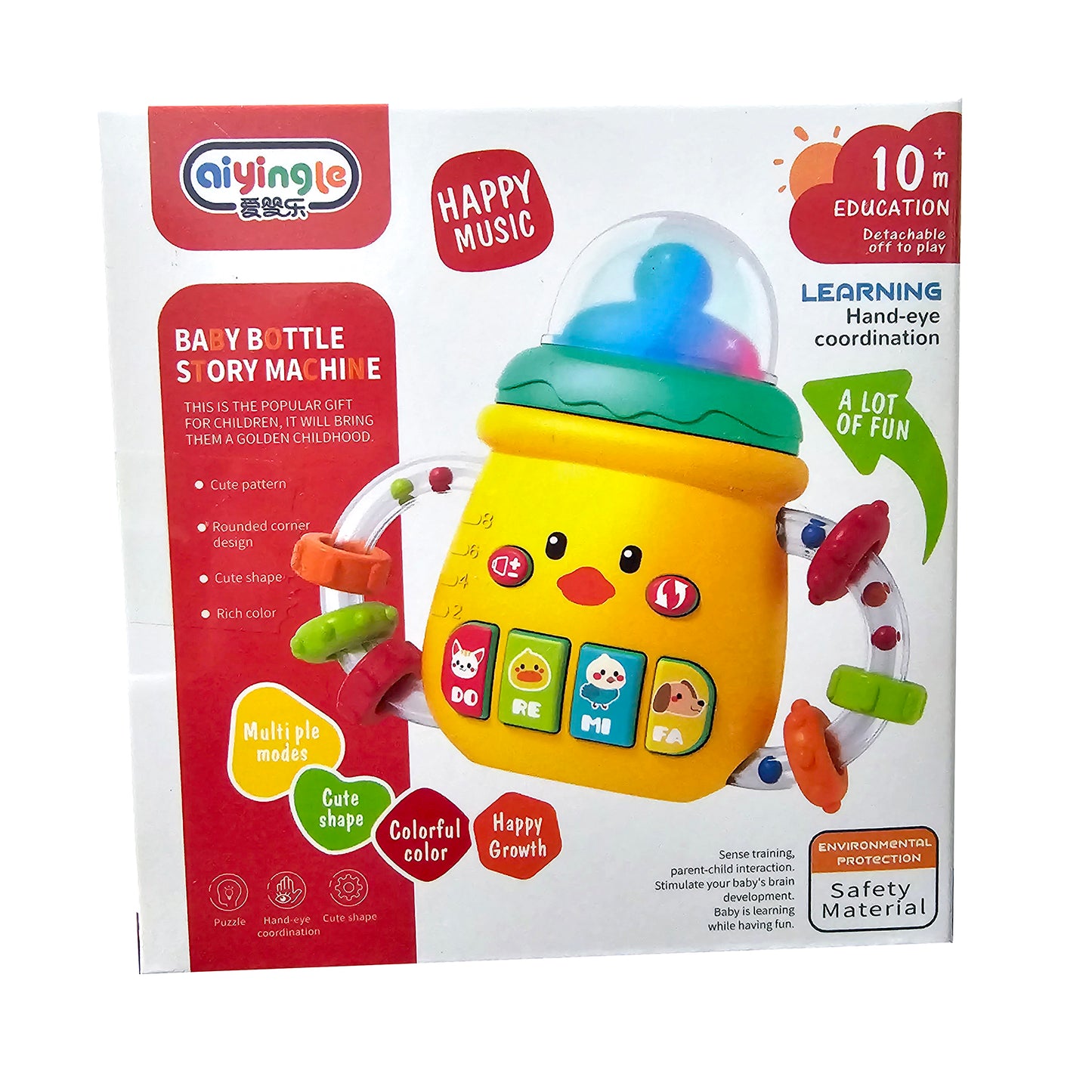 Baby Rattle Bottle Story Machine - Yellow