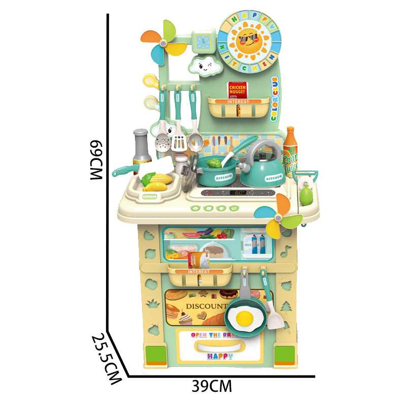 69 cm Kids Kitchen Playset – Pretend Cooking Set playtime toy in Kuwait