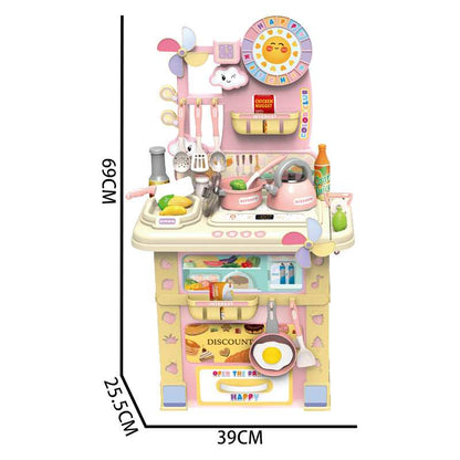 Kids Kitchen Playset for Kids 69 CM - Pink gift toy in Kuwait