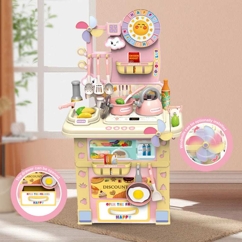 Kids Kitchen Playset for Kids 69 CM - Pink playtime toy in Kuwait