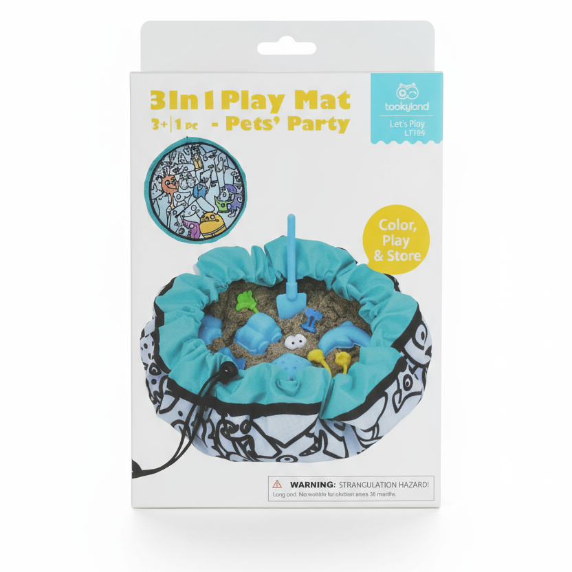 Tooky Toy 3 In 1 Play Mat - Pet's Party