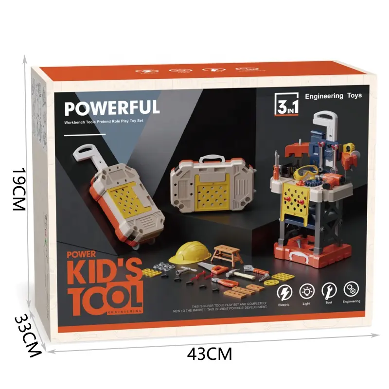 Kids Tool Bench Set With Electric Toy Drill-78pcs