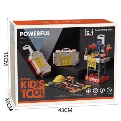 Kids Tool Bench Set With Electric Toy Drill-78pcs