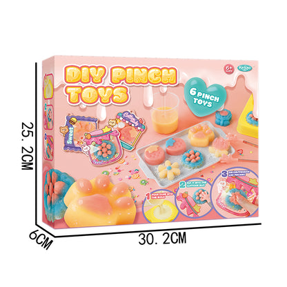 Diy Pinch Toys 6 Packs Rubber Making Squishy Tools Toy