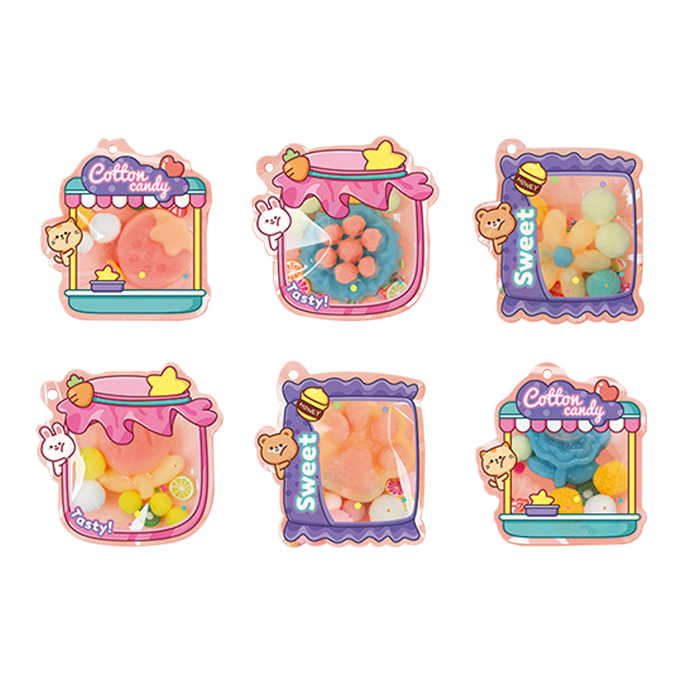 Diy Pinch Toys 6 Packs Rubber Making Squishy Tools Toy