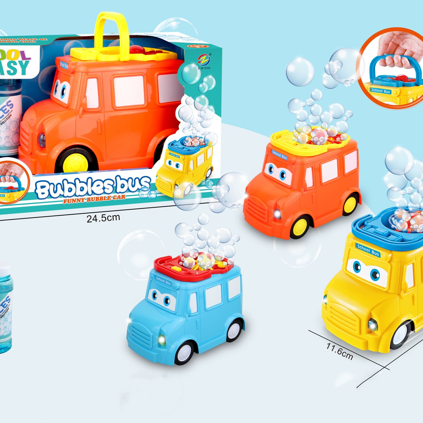 Funny Bubble Bus - Yellow