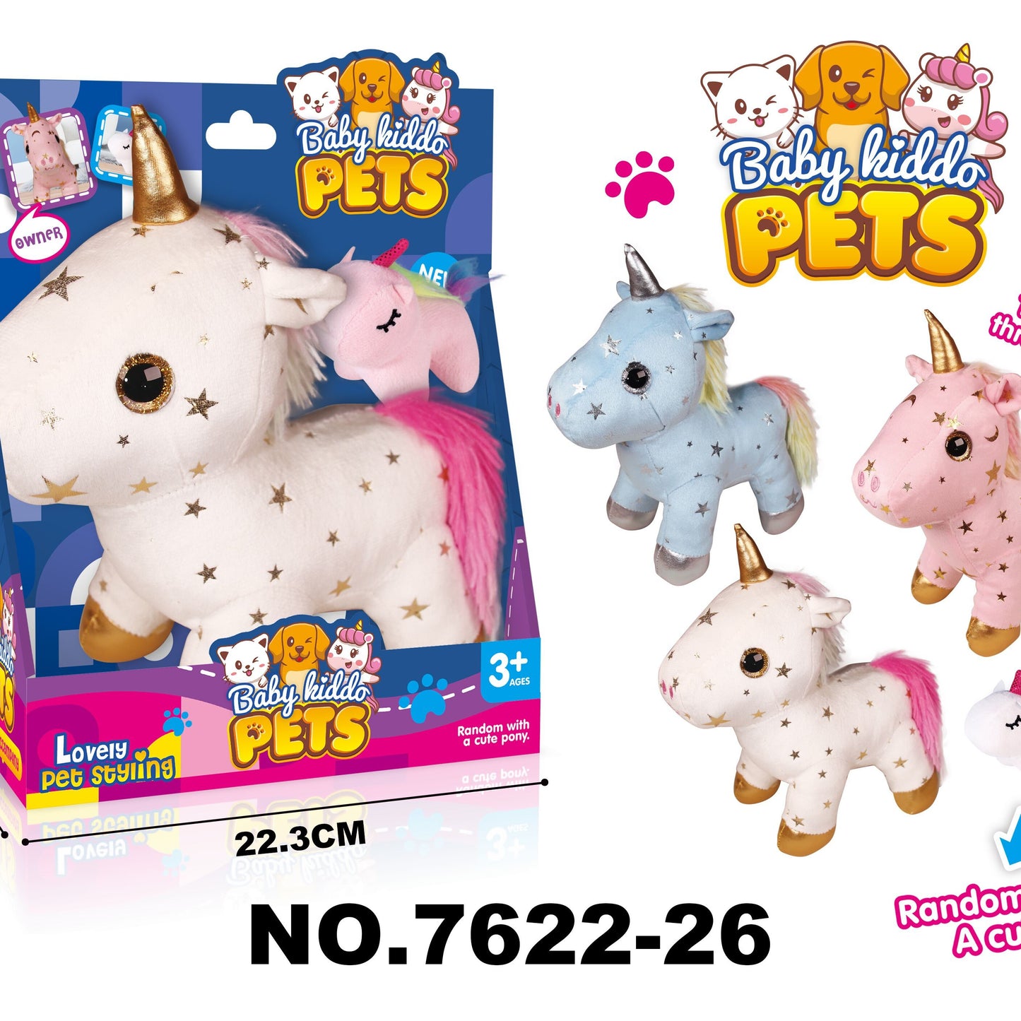 Baby Hiddo Pets Unicorn Set T.Bx - Pink