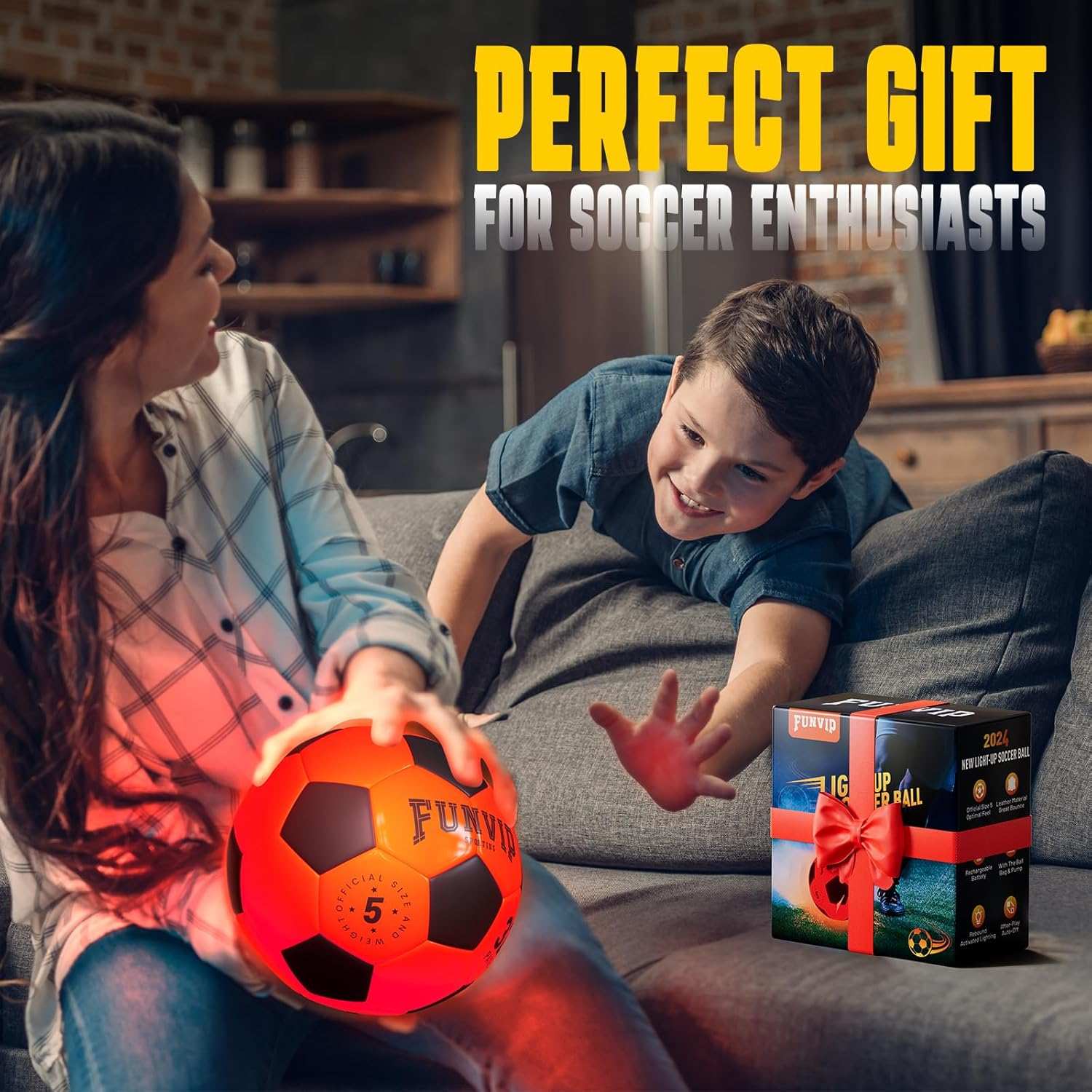 Light Up Soccer Ball – Glow in the Dark for kids in Kuwait